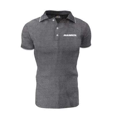 MANNOL Polo Shirt with Blue / White Threads