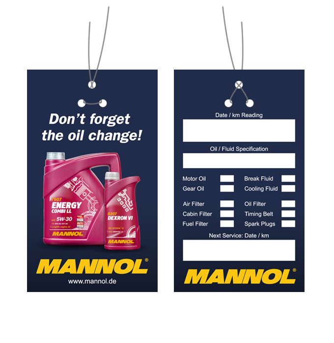 MANNOL Oil Change Label