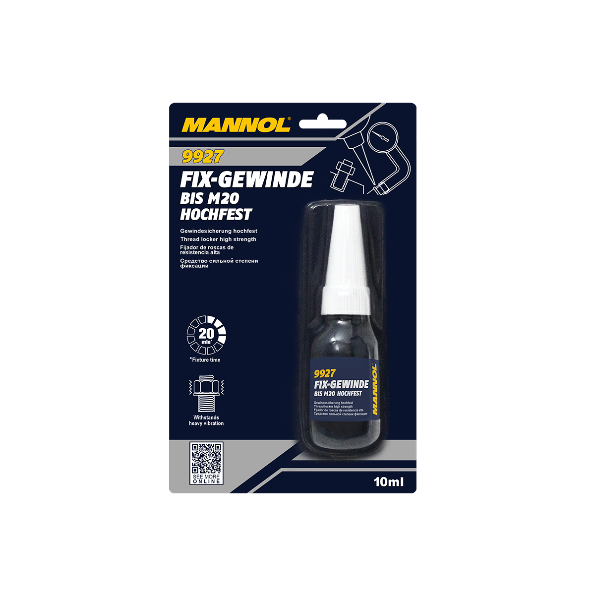 Schraubensicherung 10 ml MANNOL Gewinde hochfest Schrauben Kleber Schraube