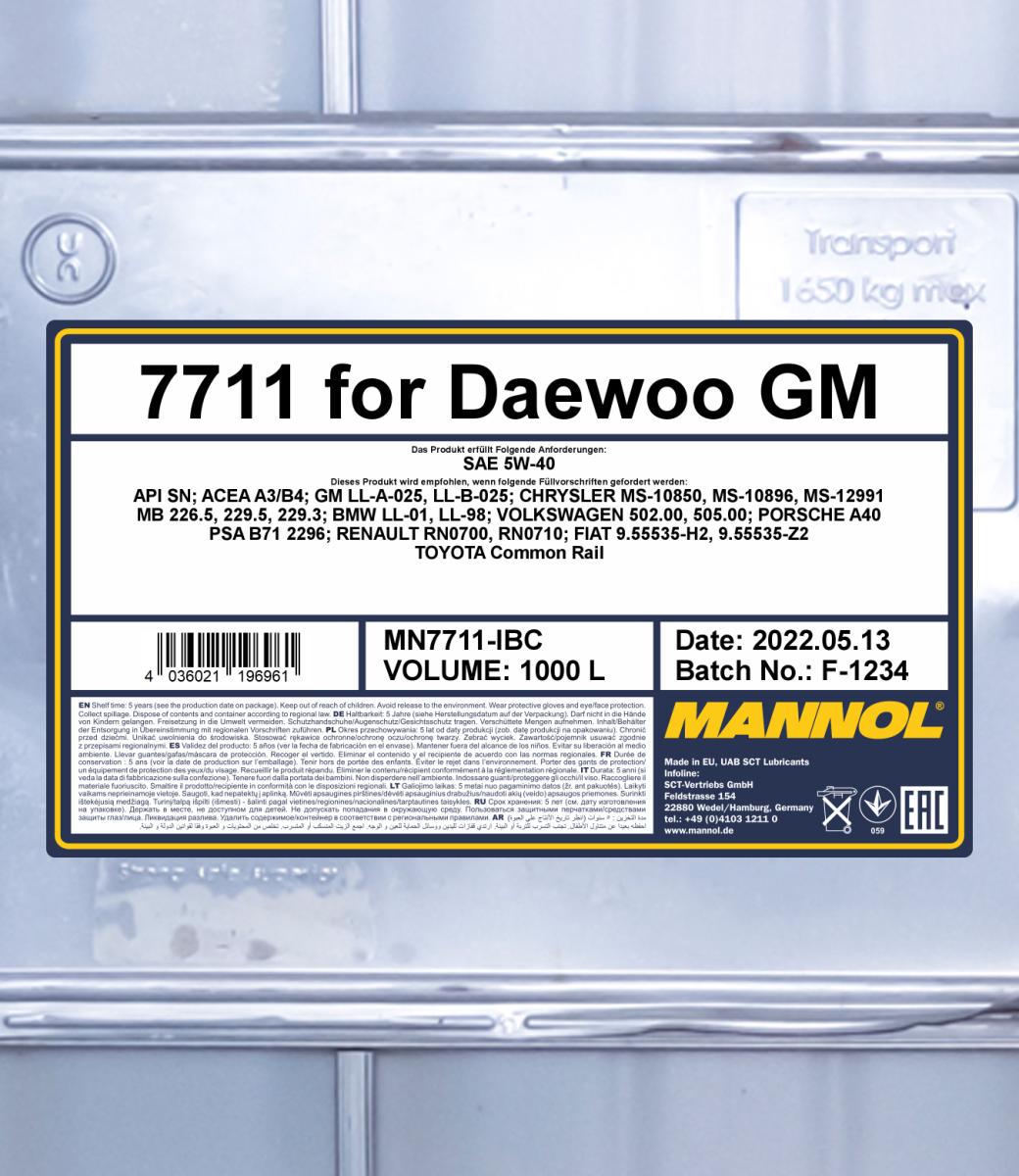 Mannol O E M For Daewoo Gm