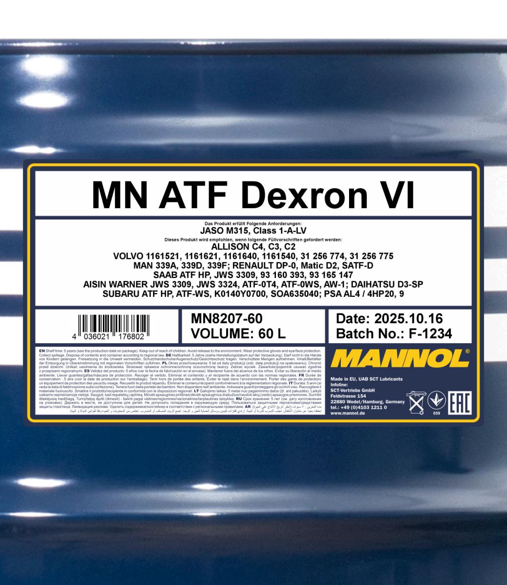 Mannol dexron 6 артикул