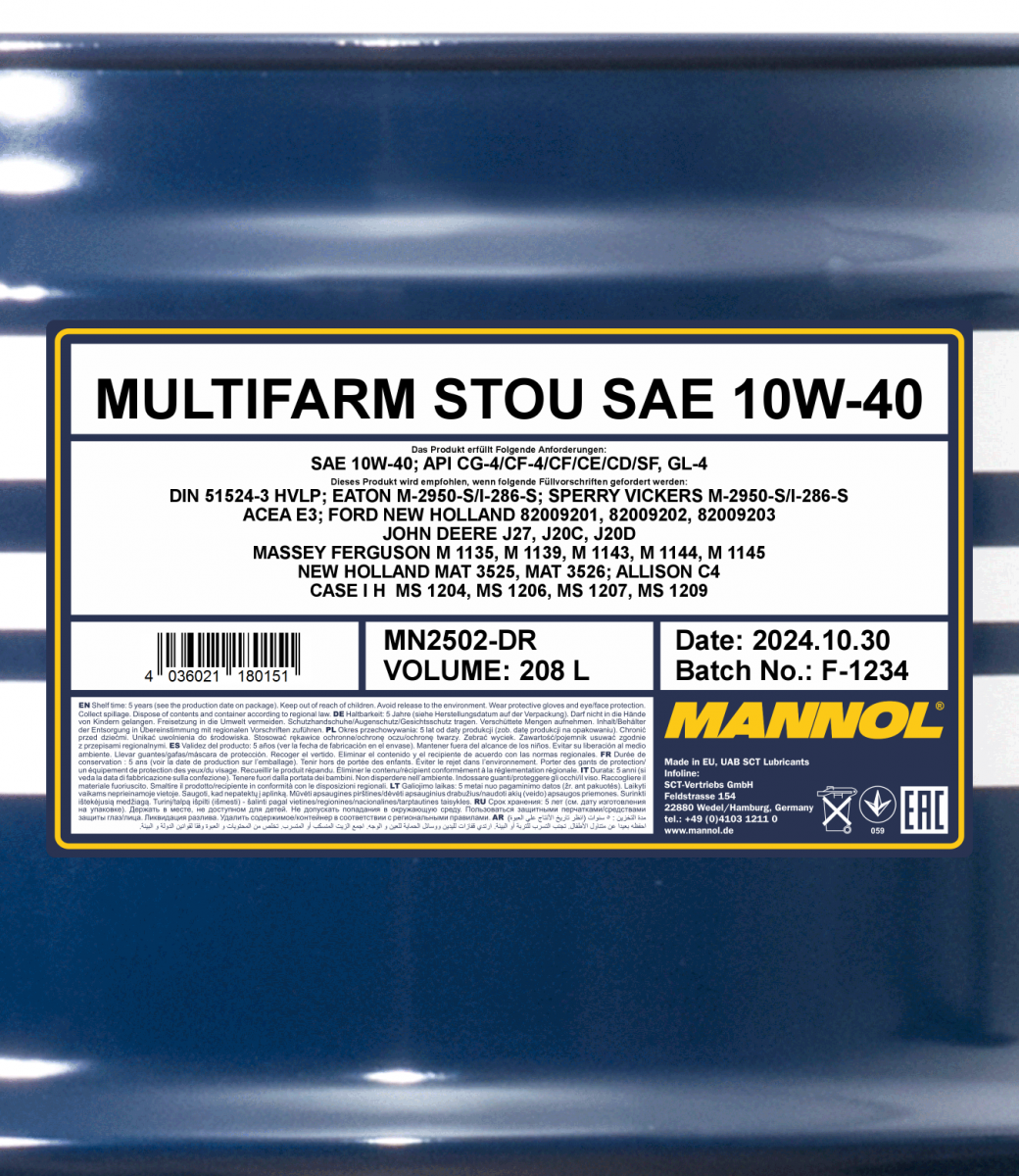 MANNOL Multifarm STOU 10W-40