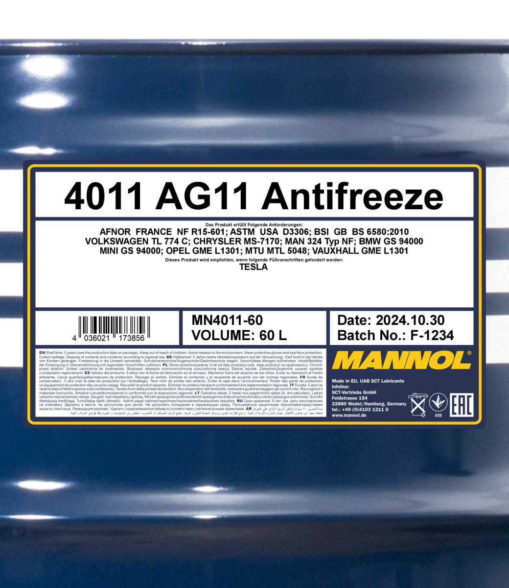 MANNOL Antifreeze AG11 (-40 °C) Longterm