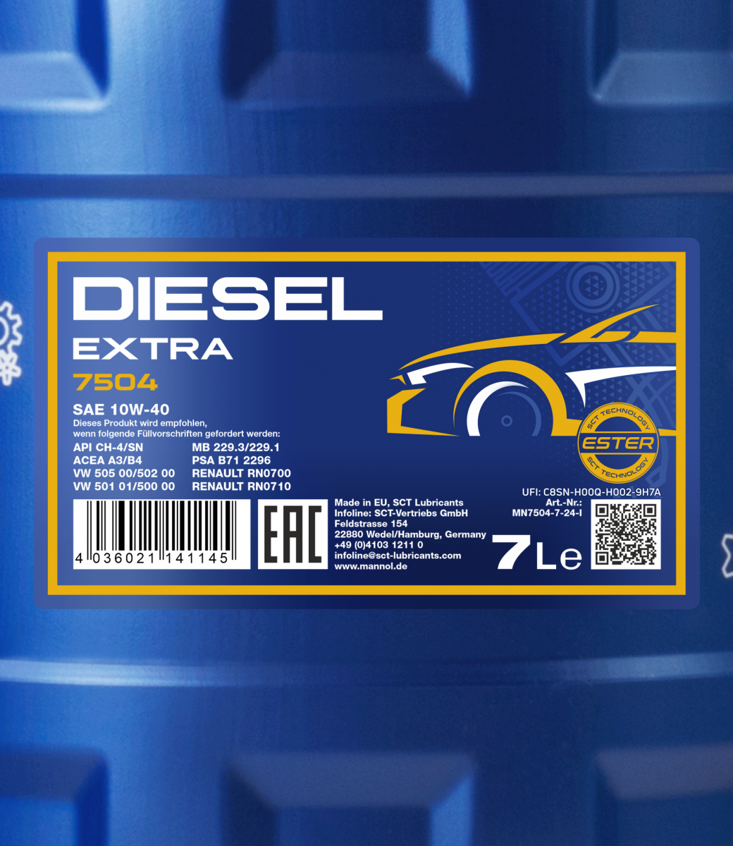 Mannol Aceite de motor diesel de alto rendimiento 10W-40 para camiones -  MN7105 (20L)