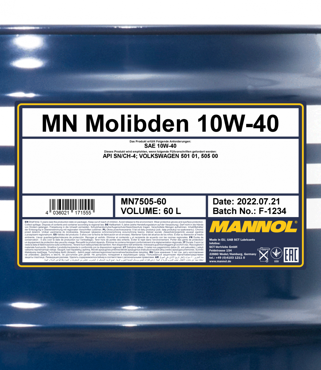 MANNOL Molibden 10W-40