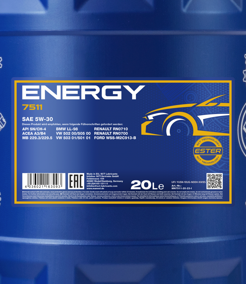 Mannol Energy Formula JP SAE 5W-30 Engine Oil - 4Ltrs Fully Synthetic -  Loyal Parts