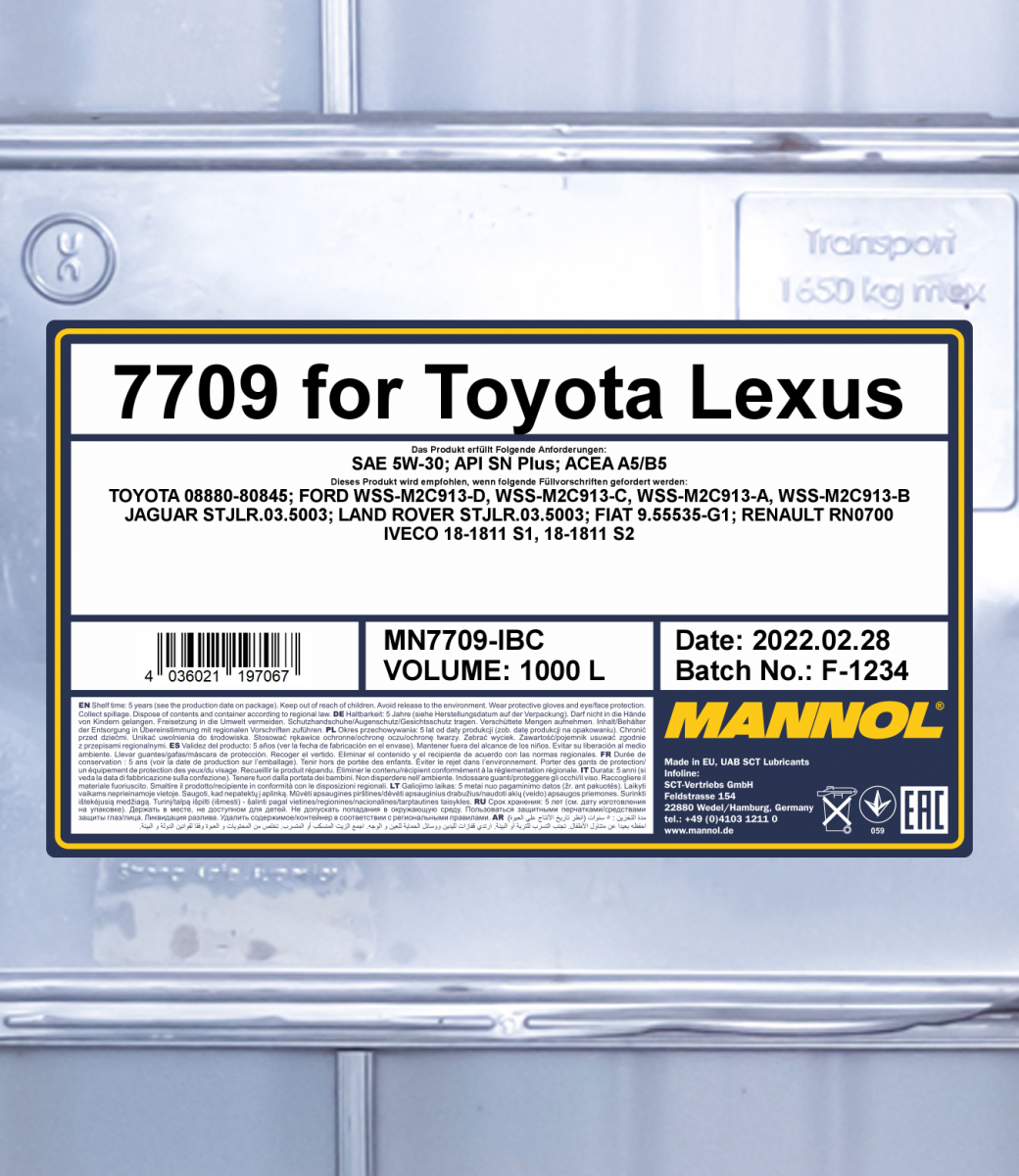 MANNOL for Toyota Lexus 5W-30 7709 - Mannol America