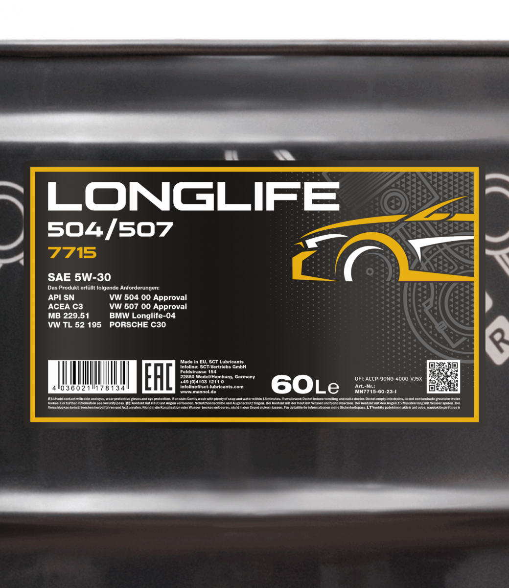 6L Mannol Longlife 504/507 5W-30 Fully Synthetic Engine Oil on OnBuy