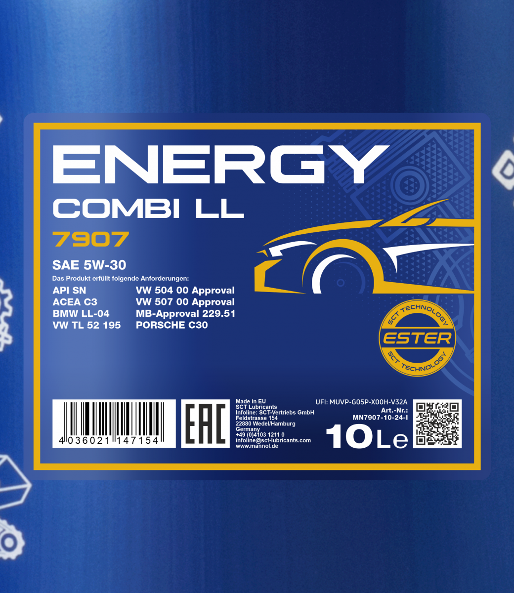 Huile moteur MANNOL ENERGY COMBI LL 5W30 5l, MN7907-5