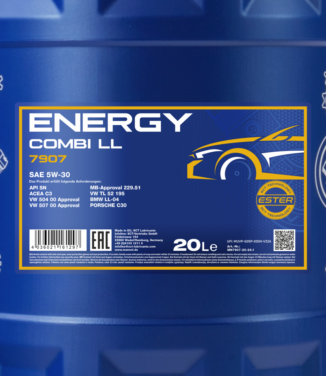 Mannol Energy Combi Longlife 5W-30 Motoröl 60l Fass