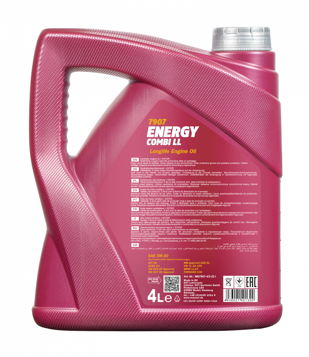 Mannol Energy Combi Longlife 5W-30 Motoröl 60l Fass