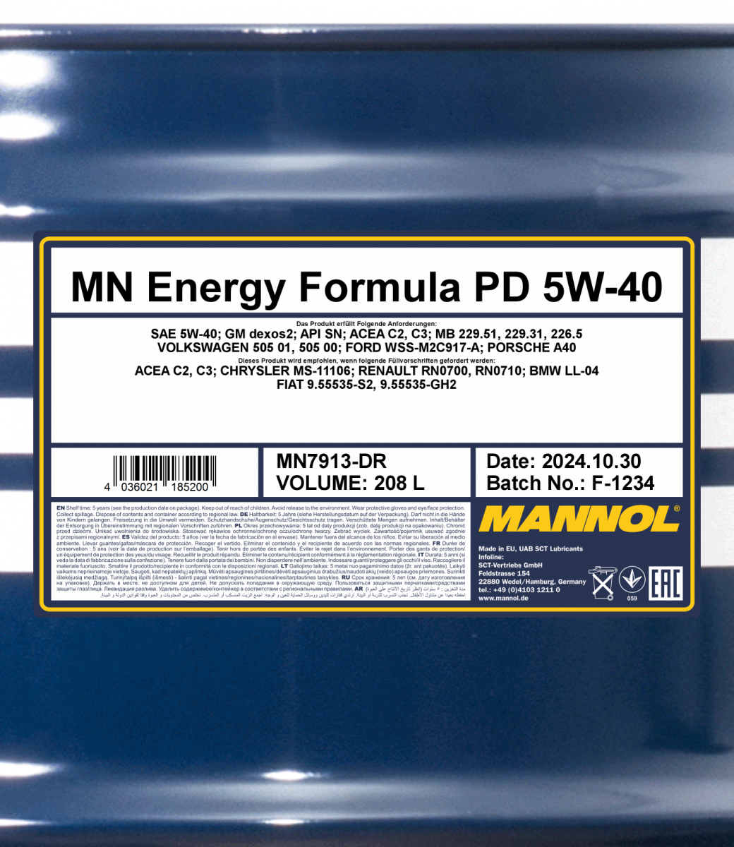 MANNOL Energy Formula PD 5W-40