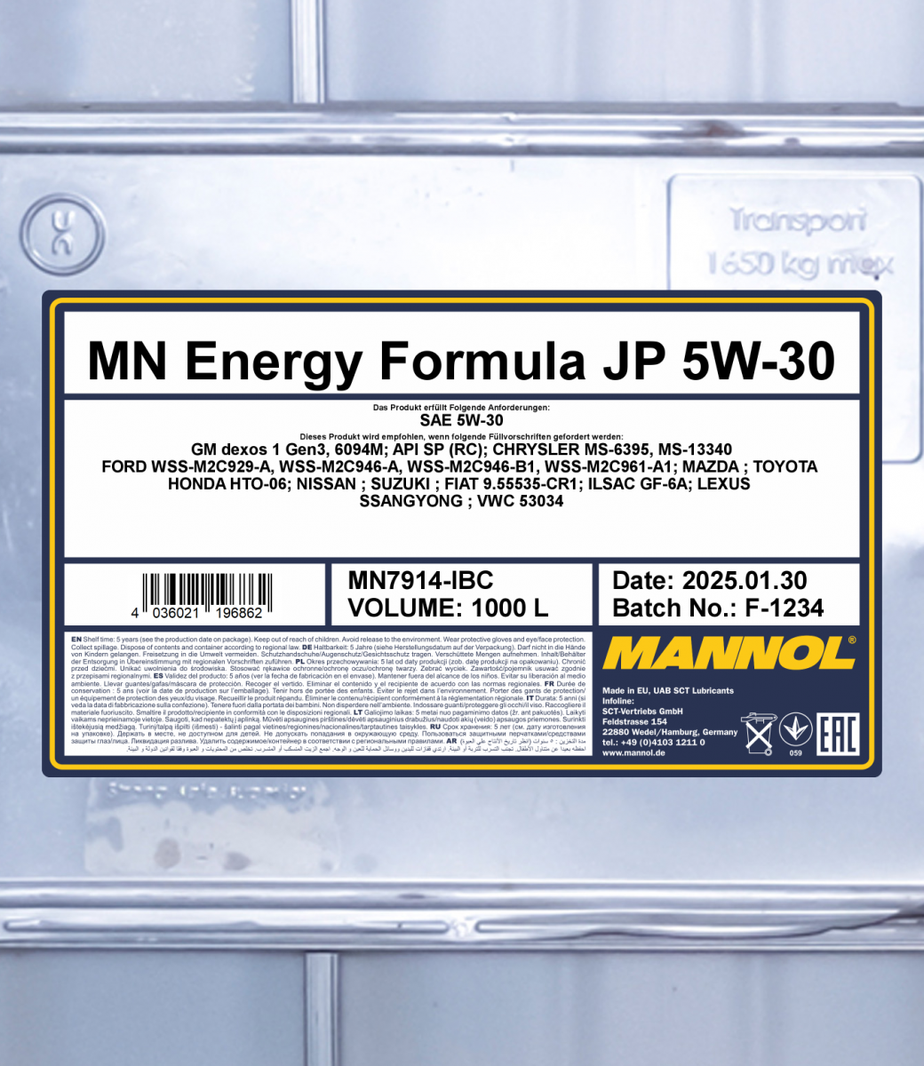 MANNOL Energy Formula JP 5W-30 7914 - Mannol America