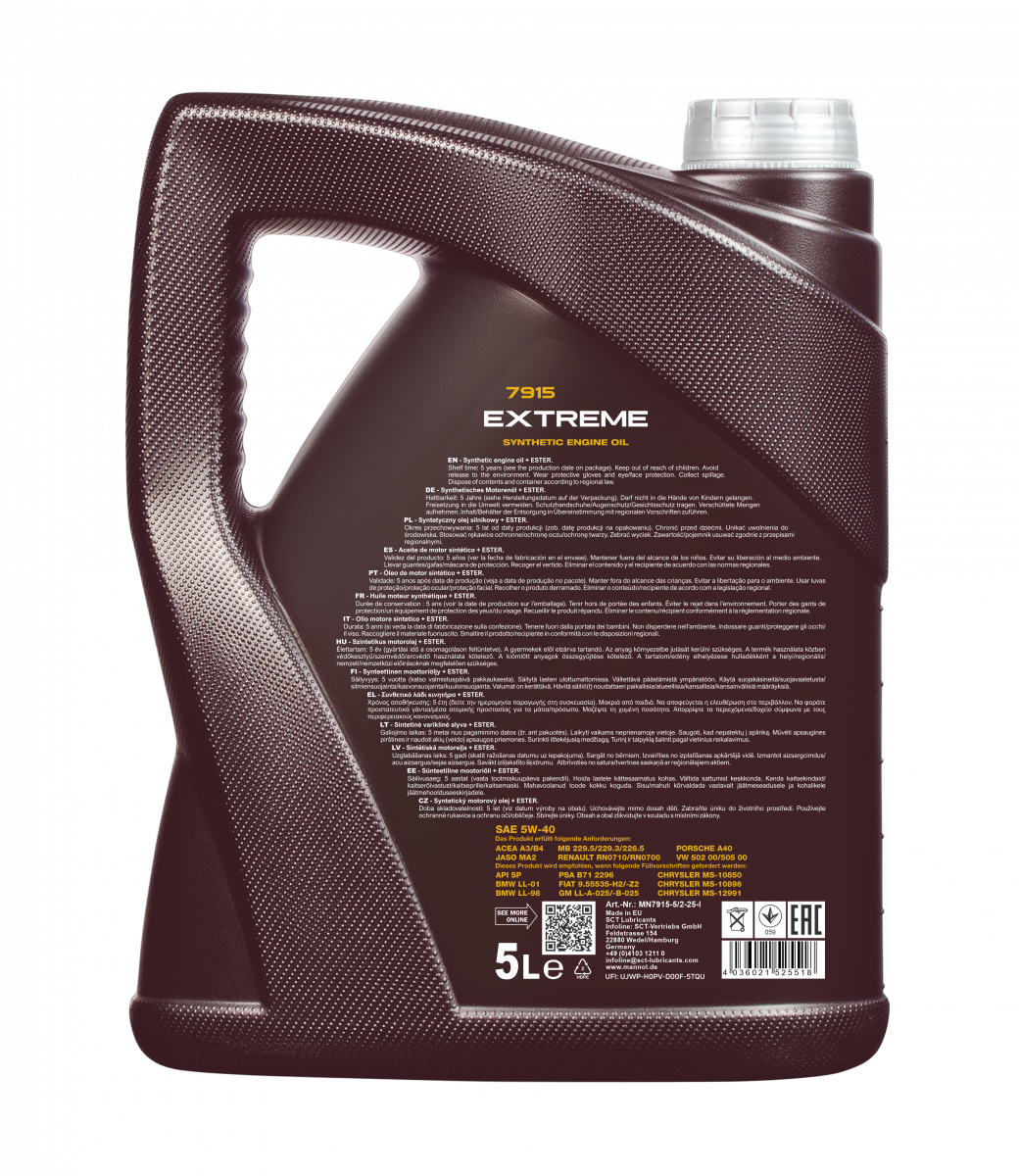 Mannol 7915 EXTREME 5W-40 - 60 Liter, 228,95 €