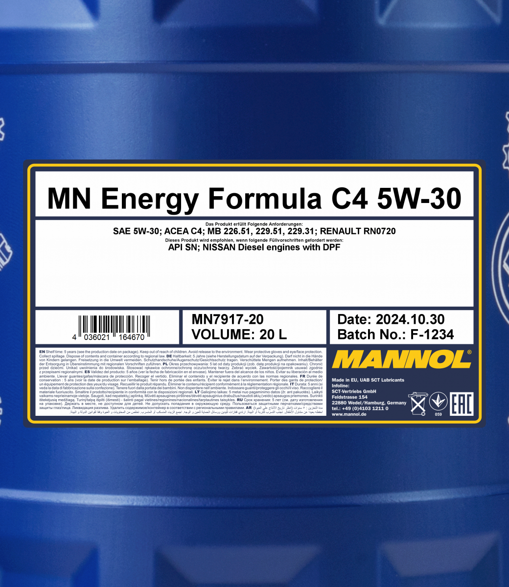 MANNOL Energy Formula C4 5W-30