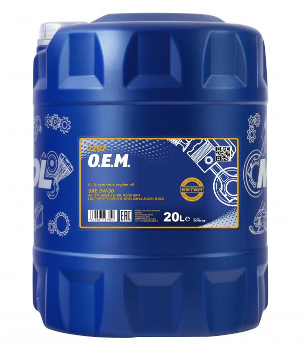 Моторное масло Mannol OEM 5W30 SN/CF / MN7707-20 (20л)