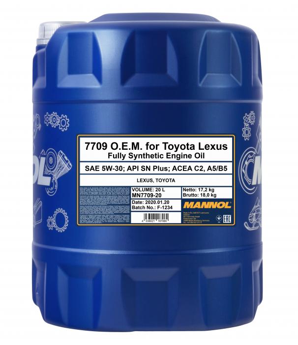 Моторное масло Mannol OEM 5W30 SM/CF / MN7709-20 (20л)