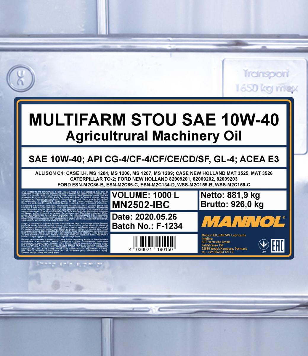 Mannol Multifarm Stou 10w 40