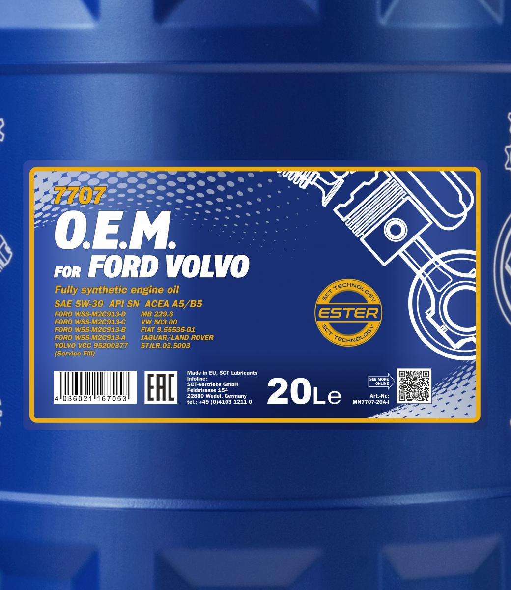 MANNOL (7707) ENERGY FR 5W30 A5/B5 **FULLY SYNTHETIC**FORD WSS-M2C913-D ...
