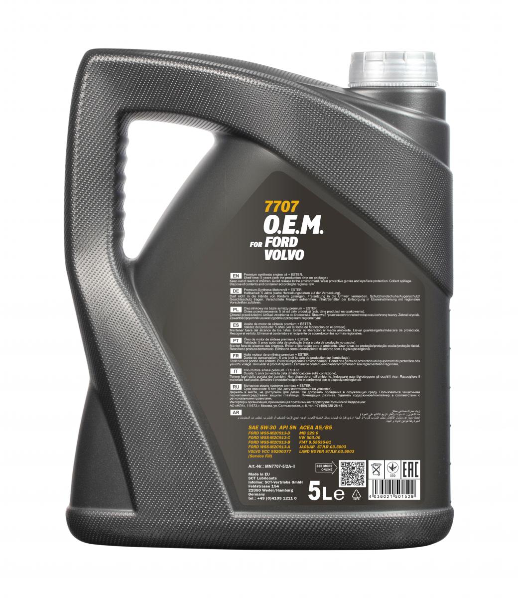 MANNOL (7707) ENERGY FR 5W30 A5/B5 **FULLY SYNTHETIC**FORD WSS-M2C913-D ...